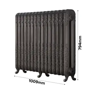 Arroll Daisy Cast iron Grey 15 Column Radiator, (W)1009mm x (H)794mm