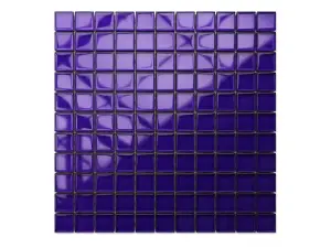 Glass mosaic on mesh for bathroom or kitchen 300mm x 300mm - Pansy