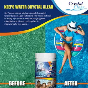 Crystal Clear Ultimate Chlorine Tablets 50 x 20g for Hot Tubs, Spa, Swimming Pools. 1kg