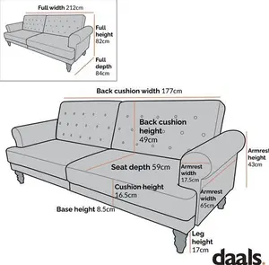 Hanney 3-Seater Chesterfield Sofa Bed In Mustard Yellow Velvet, Clic Clac Sofa Bed - Daals - Sofa Beds