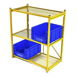 Yellow Rapid Folding Shelving 1050h x 905w x 515d 3 Shelves