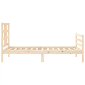 Berkfield Bed Frame with Headboard 90x200 cm Solid Wood