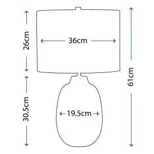 Elstead Grange Park 1 Light Table Lamp Ceramic, E27