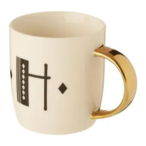 Maison by Premier Mimo Diamond Deco H Letter Monogram Mug