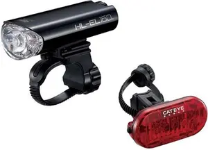 Cateye El-160 & Omni 5 Bike Light Set | Black