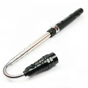 MagTorch Magnetic Torch with Extendable Flexible LED Light for DIY, Crafts, Carpentry and Tradesmen - Black