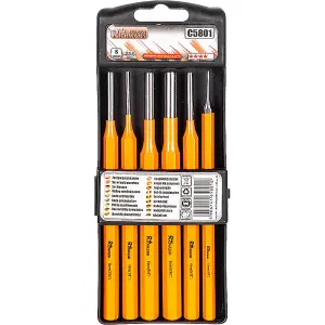 RICHMANN C5801, heavy duty chisel punch set 6 pcs, hardened in handy case