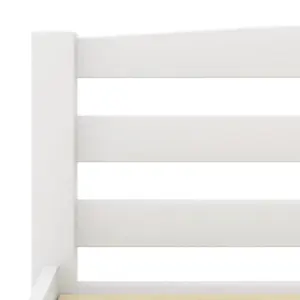 Berkfield Bed Frame White Solid Pinewood 180x200 cm 6FT Super King