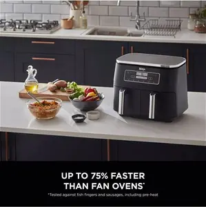 Ninja Foodi AF300UK Dual Zone Air Fryer, 7.6L