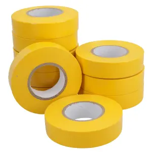 10 Pack YELLOW electrical insulation tape 19mm wide x 20 metres long