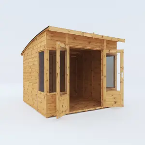 Mercia Helios 8x8 ft with Double door & 4 windows Curved Wooden Summer house