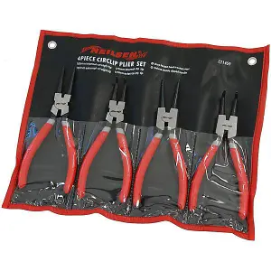 Snap Ring Pliers - 7 inch 4 piece Set Circlip Pliers (Neilsen CT1459)