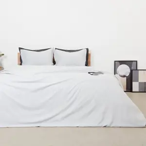 Bamboo & French Linen Complete Bedding Set Silver Lining Grey