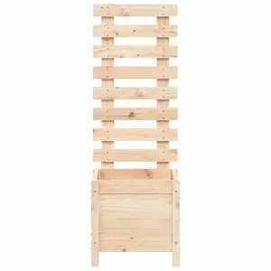 Berkfield Garden Planter with Rack 39x39.5x114 cm Solid Wood Pine