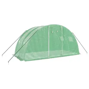 Berkfield Greenhouse with Steel Frame Green 8 m2 4x2x2 m