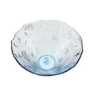 Recycled Glass Beyond The Sea Blue/Clear Kitchen Dining Conical Bowl (Diam) 30cm