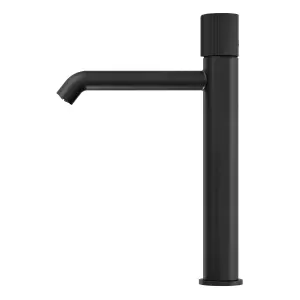 GoodHome Levanna Tall Matt Black Round Deck Mixer Tap