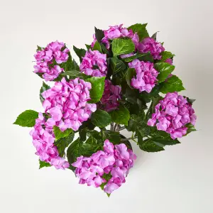 Homescapes Lilac Hydrangea Artificial Plant with Pot, 85 cm