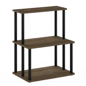 Rimi Wood Kitchen Cart Walnut/Black