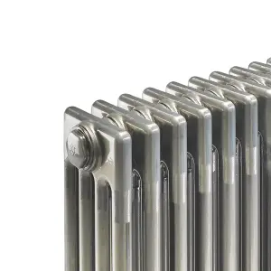 Acova Raw metal 4 Column Radiator, (W)1226mm x (H)600mm