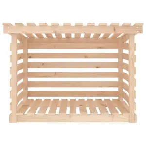 Berkfield Firewood Rack 108x73x79 cm Solid Wood Pine