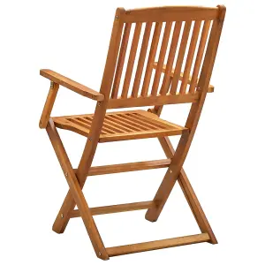 Berkfield Folding Outdoor Chairs 4 pcs Solid Acacia Wood