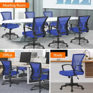 Mid-back Mesh Office Chair Blue