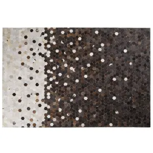 Cowhide Area Rug 160 x 230 cm Brown with Beige EYIM