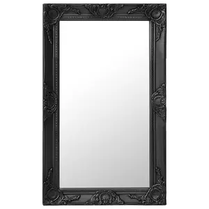 Berkfield Wall Mirror Baroque Style 50x80 cm Black