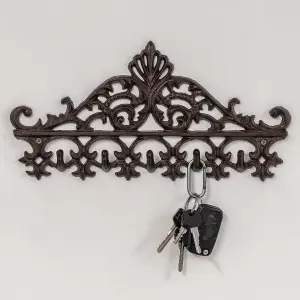 Woodside 5 Hooks Cast Iron Coat Rack