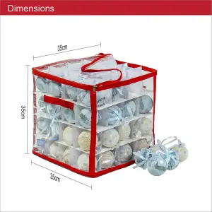 The Christmas Workshop Bauble Storage Box - Huge Capacity - Holds 64 Baubles - Keep Safe and Protect from Damage