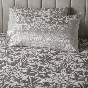 Polyester Duvet Set Silver / Super King - 2 Standard Pillowcases