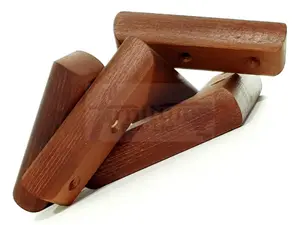 Mahogany Stain Wood Corner Feet 45mm High Replacement Furniture Sofa Legs Self Fixing  Chairs Cabinets Beds Etc PKC321