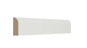 GoodHome Primed White MDF Round Architrave (L)2100mm (W)69mm (T)14.5mm