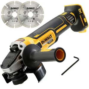 Dewalt DCG405N 18v XR Brushless Cordless 125mm Angle Grinder + 2 Diamond Blades