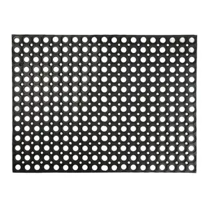 Nicola Spring - Heavy Duty Rubber Door Mat - Black 60cm W x 80cm L