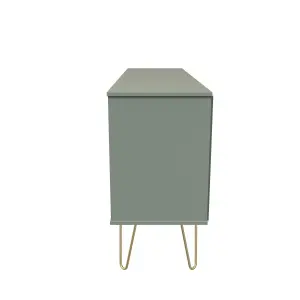 Fuji 6 Drawer Sideboard in Reed Green (Ready Assembled)