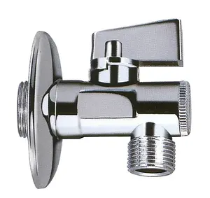 Invena 1/2x3/4 Inch Water Isolating Ball Valve Chrome For Taps Plumbing