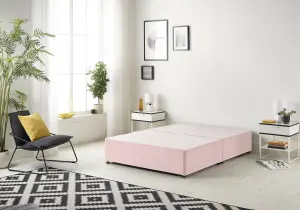 Somnior Plush Pink Platform Divan Base - Super King