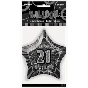 Unique Party 21st Birthday Foil Balloon Silver (One Size)