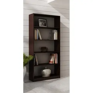 Albee Bookcase Anthracite/Artisan Oak / (5 Shelves) 182 cm H x 80 cm W x 32 cm D