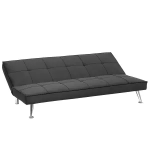 Beliani Retro Sofa Bed HASLE Grey