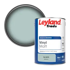 Leyland Trade Vinyl Matt Walls & Ceilings Emulsion Paint Sea Sprite (PPG1143-3) 5L