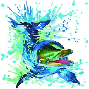 FLIPPER - Diamond Painting Kit: Flipper - Diamond Dotz