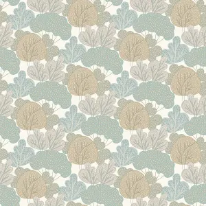 Muriva Green Floral 3D effect Embossed Wallpaper