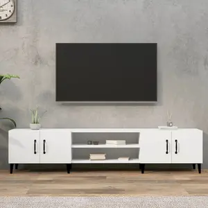 Berkfield TV Cabinet White 180x31.5x40 cm Engineered Wood