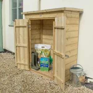 Forest Garden Natural timber Shiplap Pent Garden storage 2x3 ft 1320mm 1080mm