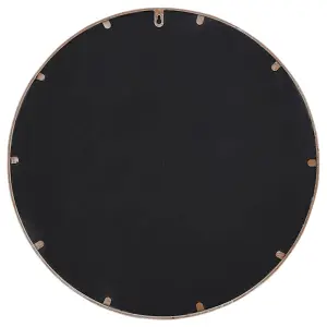 Berkfield Garden Mirror Sand 40x4 cm Iron Round for Outdoor Use