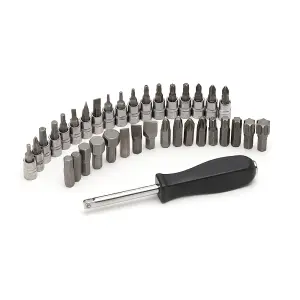 POLLOR 108 Pcs 1/4" & 1/2" Socket Ratchet Set Screwdriver Torx Set with Hard Case High Quality 72 Teeth Drive