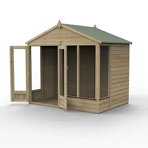 Beckwood Apex Summerhouse 8x6 - Double Door - 4 Windows